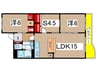 稲毛ファミ－ルハイツ1号棟 2LDK+Sの間取り