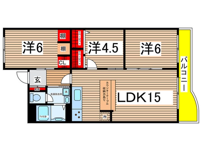 間取り図 稲毛ファミ－ルハイツ1号棟