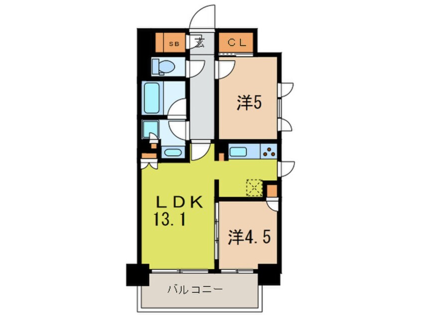 間取図 A-standard芝浦