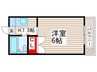 サンヴェールⅠ 1Kの間取り
