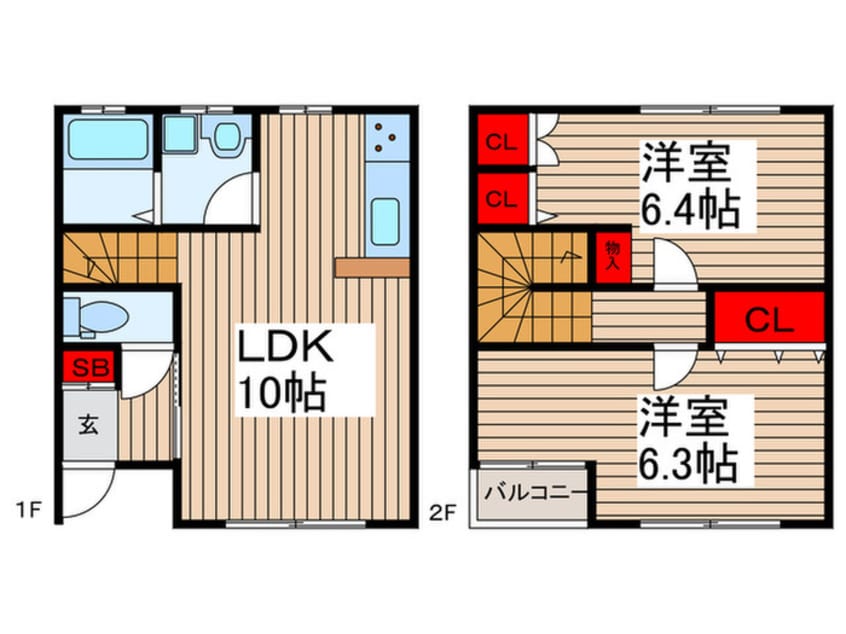 間取図 ＷＩＮＧ　ＣＯＵＲＴ　Ｃ