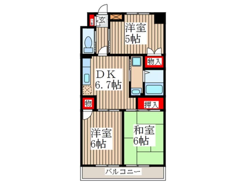 間取図 ベストノ－ン榎