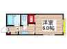 クレール船橋 1Kの間取り