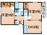 玄 2DKの間取り