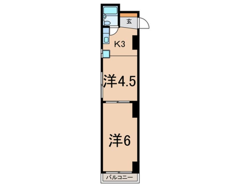 間取図 シティハイツ第二祐天寺（303）