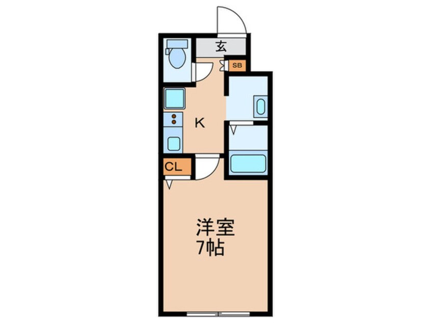 間取図 b′CASA早稲田