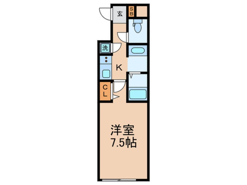 間取図 b′CASA早稲田
