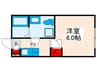 CIEL町屋 1Kの間取り