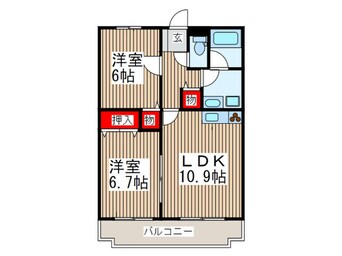 間取図 アム－ル弐番館