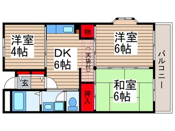 間取図 市川クロ－バ－ハイツ吉野