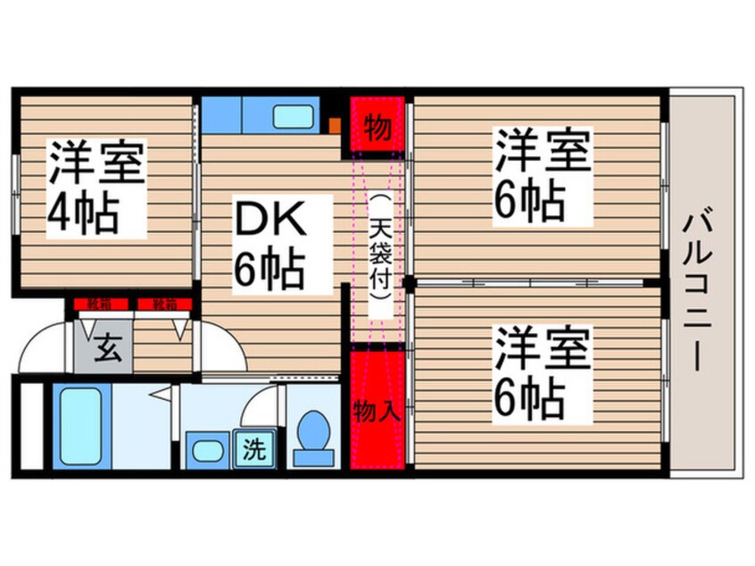 間取図 市川クロ－バ－ハイツ吉野