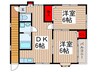 プライムハイム 2DKの間取り