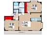ベルメゾンフジ 2LDKの間取り