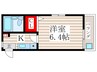 コーポ司 1Kの間取り