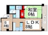 パールフジビル 1LDK+Sの間取り