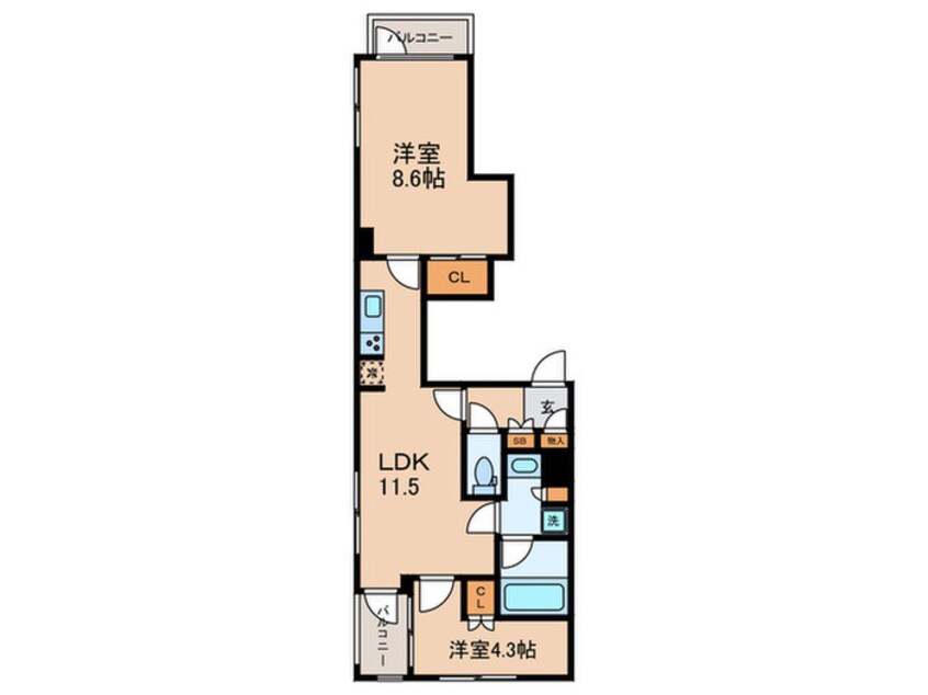 間取図 AZ用賀ビル