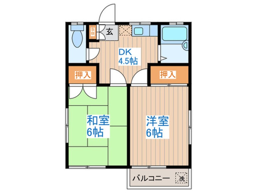 間取図 コ－ポニュ－リバ－３