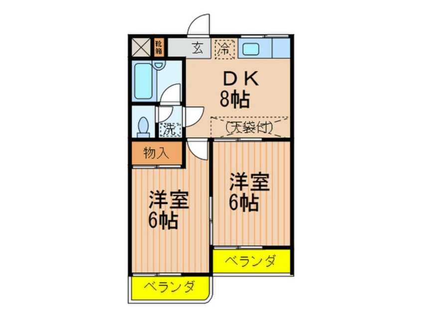 間取図 グリ－ンパレス用賀