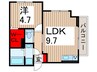 セレスティア青井 1LDKの間取り