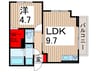 セレスティア青井 1LDKの間取り