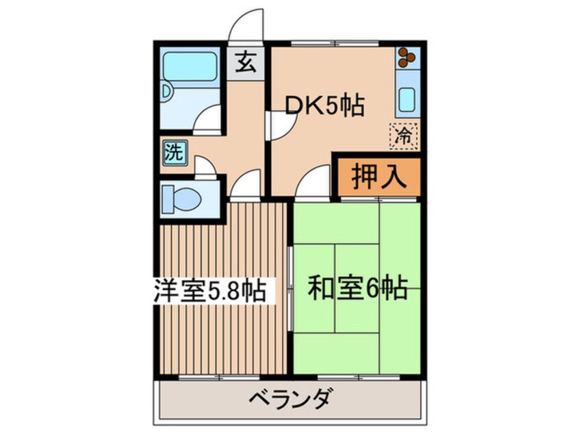 間取図 クリザンテＴＡＭＡ