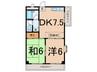 荒井ビル 2DKの間取り