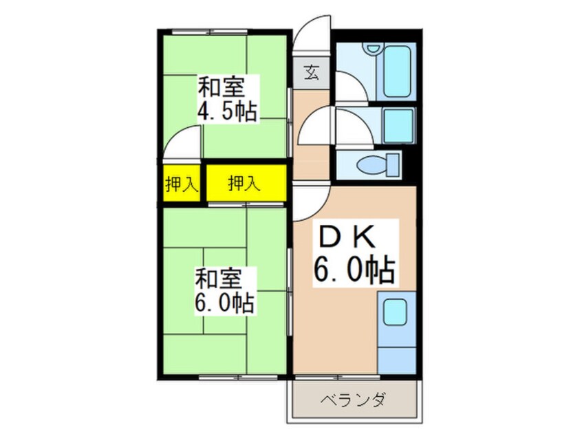 間取図 コ－ポリバ－サイド