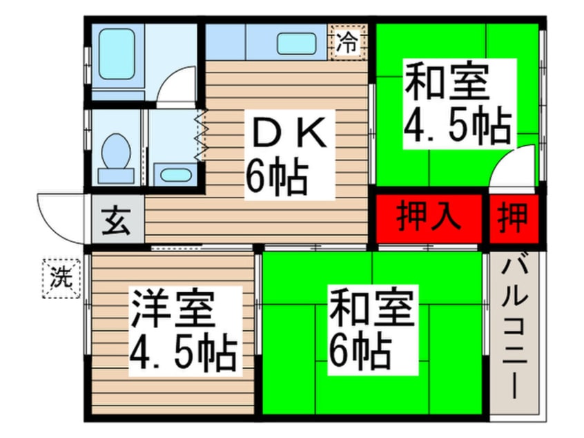 間取図 第2八木原コーポ