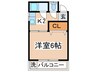 ハイム栄寿 1Kの間取り