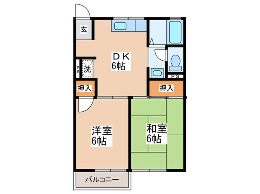 間取図 ロージュマンS２