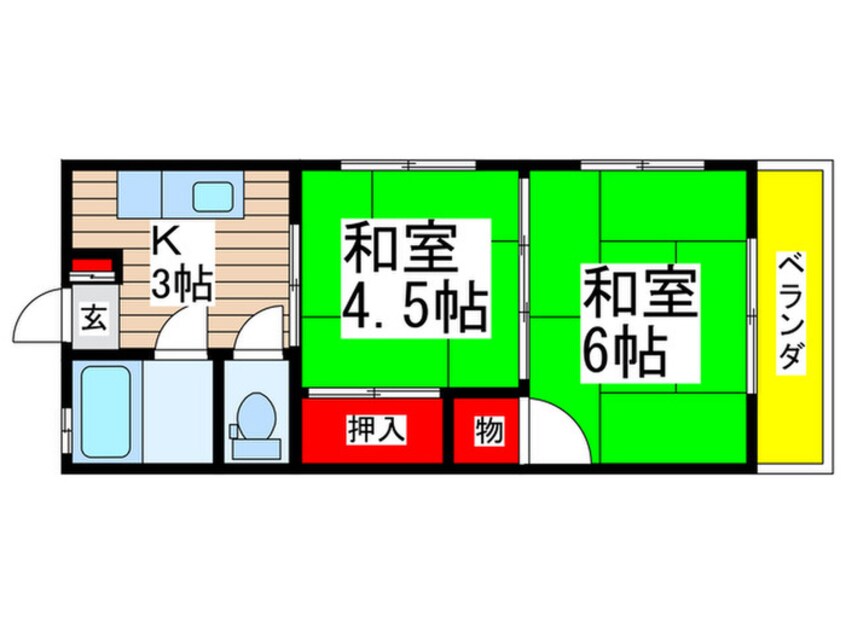 間取図 パセオ宮野木