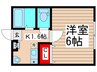 キャメル妙典 1Kの間取り