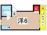 ストークハイツ山口 1Rの間取り