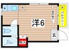 ストークハイツ山口 1Rの間取り