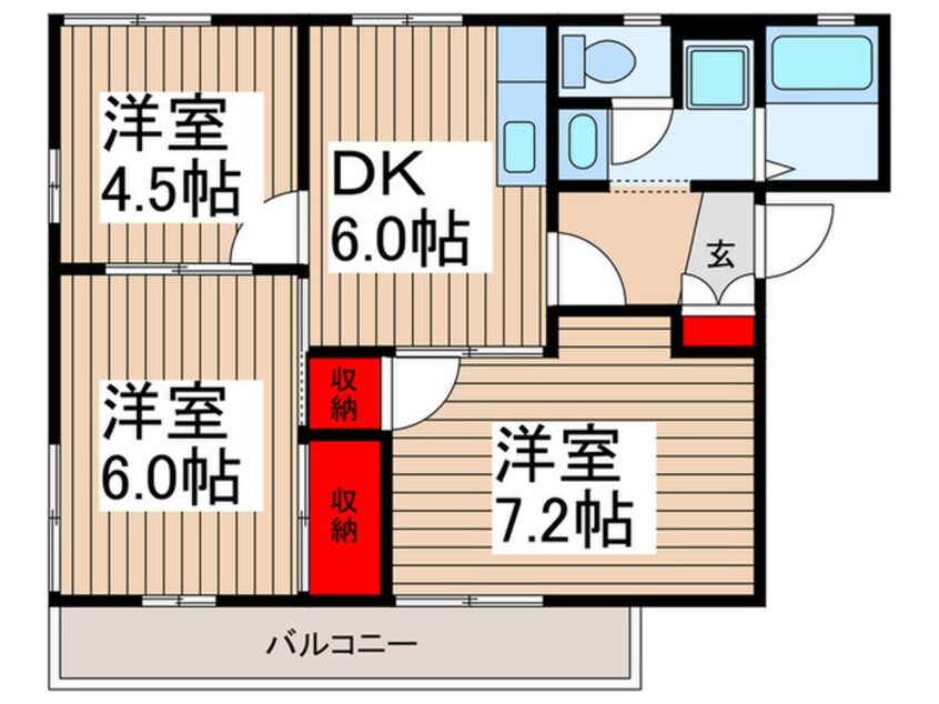 間取図 グリーンヒルＡ