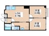 ルシエ－ル立川　N棟 2LDKの間取り