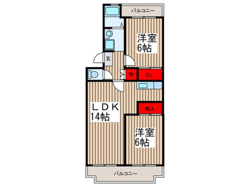 間取図 プリムロ―ズ南浦和