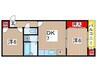 ビジュアルピア 2DKの間取り