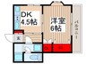 レジデンス大沢２番館 1DKの間取り