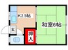 橋本荘 1Kの間取り