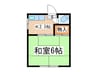 橋本荘 1Kの間取り