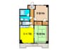 関東上石神井マンション 2DKの間取り