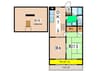溝部マンション 2DK+Sの間取り
