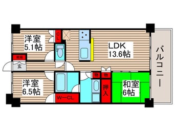 間取図 リーベスト東中山(304)