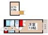 プラム常盤平 1Kの間取り