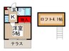 エルセリート川口前川 1Kの間取り