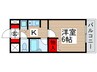 ソレイユ天王台 1Kの間取り