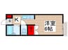 ハイブリッジ山崎 1Kの間取り