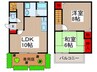 仮）あかねハウス 2LDKの間取り