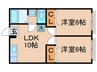 ルミエール塚田 2LDKの間取り